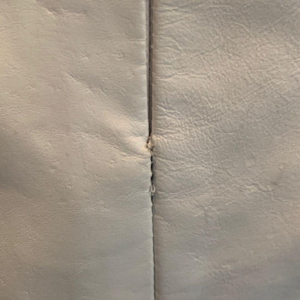 Dangerous Threads Women's 8 white leather with gold bead neck thin strap dress - Picture 7 of 16